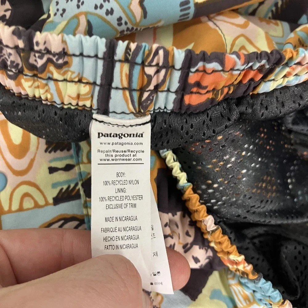 Patagonia Baggies Shorts Mens Large Multicolor Tropical Galapagos Swim Trunks